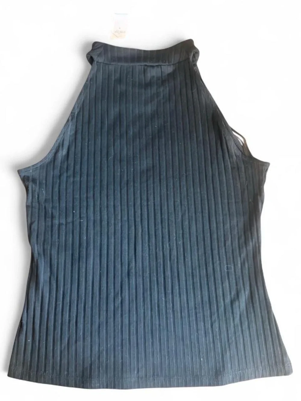 Banana Republic Black Ribbed High-Neck Tank